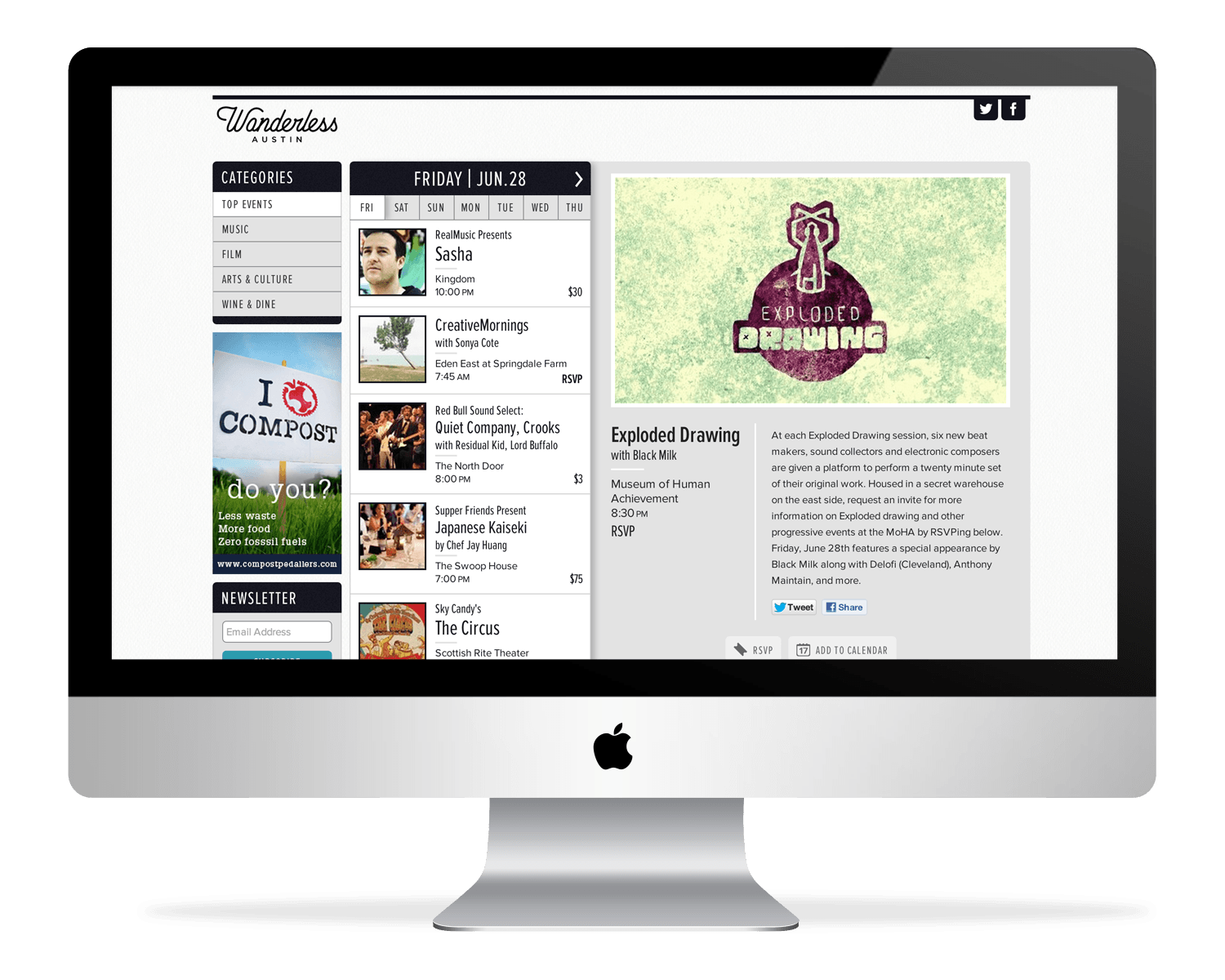 Screenshot of Wanderless on large screen